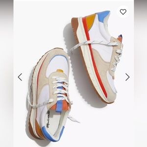 madewell Kickoff Trainer Sneakers in Recycled Nylon, Suede and Leather